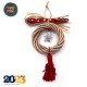 WOODEN KNITTED WREATH LUCKY CHARM 2023