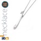 NECKLACE LUCKY CHARM 2023 WITH DROP SHAPED METAL BAR AND STEEL CHAIN