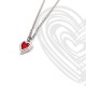 NECKLACE WITH METAL ENAMEL HEART AND STAINLESS STEEL CHAIN