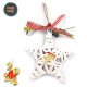 WOODEN KNITTED STAR LUCKY CHARM 2024 WHITE
