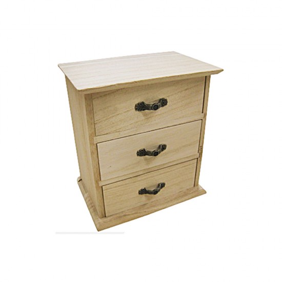 WOODEN SMALL DRAWER WITH THREE DRAWERS