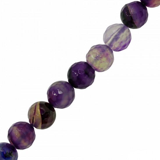 AMETHYST ROUND FACETED BEADS 10mm ~40cm