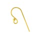 SILVER 925 EARRING HOOK 20mm GOLD PLATED
