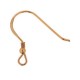 SILVER 925 EARRING HOOK 18mm ROSE GOLD PLATED