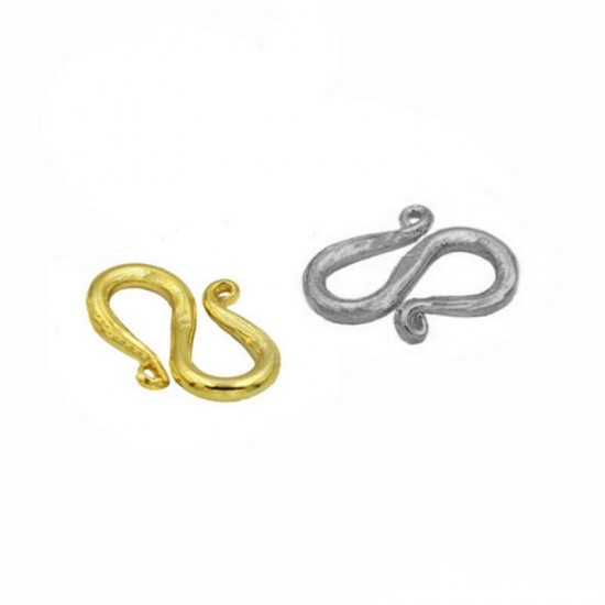 SILVER 925 CLASP IN "S" SHAPE 13x5mm