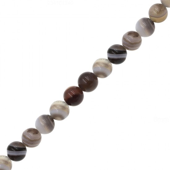 STRIPED AGATE ROUND BEADS 4mm ~40cm