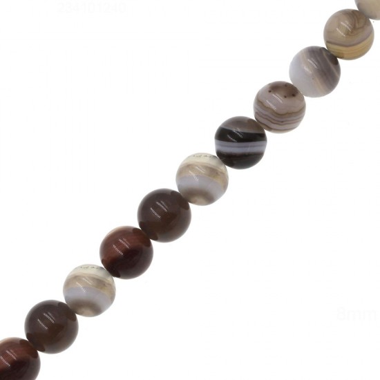 STRIPED AGATE ROUND BEADS 6mm ~40cm