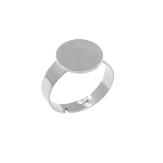STEEL OPEN ENDED RING WITH BASE 12mm