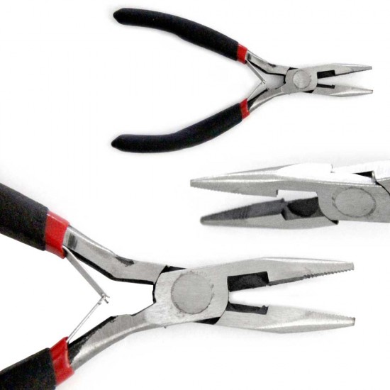 PLIER WITH CUTTER AND SPRING