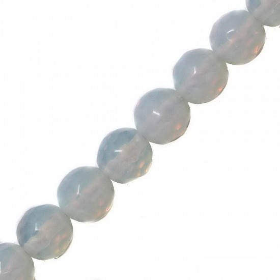 MOONSTONE ROUND FACETED BEADS 10mm ~40cm