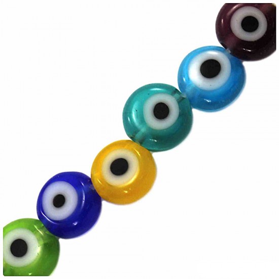 GLASS BEAD FLAT EYE 6x4mm (PACK OF ~130 PIECES)