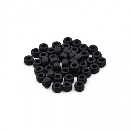 CERAMIC BEAD TUBE 8,5X5,5mm AND HOLE 4mm BLACK (10 PIECES)