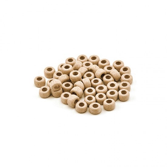 CERAMIC BEAD TUBE 8,5X5,5mm AND HOLE 4mm GREY WOOD (10 PIECES)