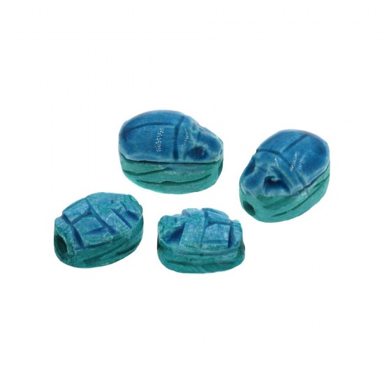 CERAMIC BEAD SCARAB 15-20mm AND HOLE 2,5mm TURQUOISE