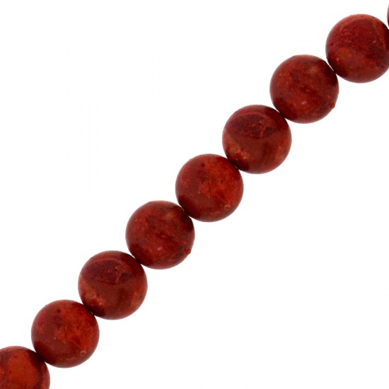CORAL BEADS ROUND 10mm / HOLE 2mm ~40cm