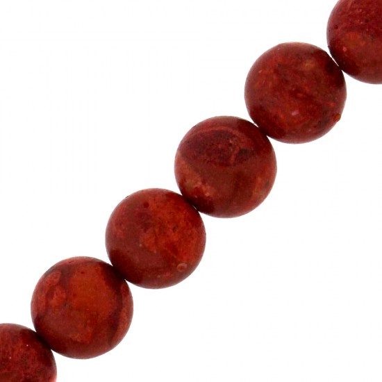 CORAL BEADS ROUND 14mm ~40cm