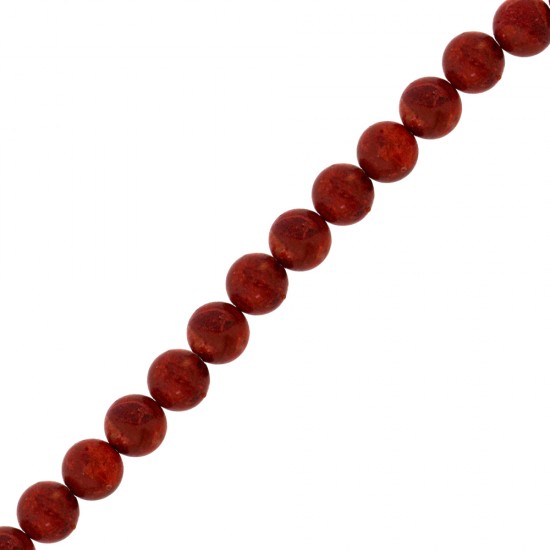 CORAL BEADS ROUND 6mm ~40cm