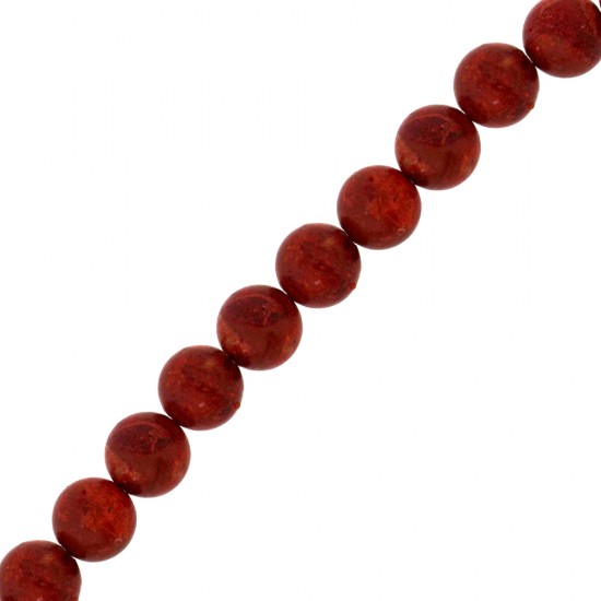 CORAL BEADS ROUND 8mm ~40cm