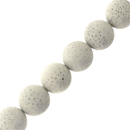 CORAL BEADS WHITE ROUND 18mm ~40cm