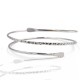 METALLIC UPPER ARM CUFF WITH LINES HAMMERED DESIGN BRACELET SILVER PLATED