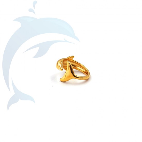 DOLPHIN DESIGN RING GOLD PLATED