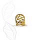 RING LEAF WIREFRAME GOLD PLATED