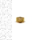 RING CHEVALIER WITH AFRICAN DOTS GOLD PLATED