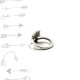 RING WITH ARROW SHAPE SILVER PLATED