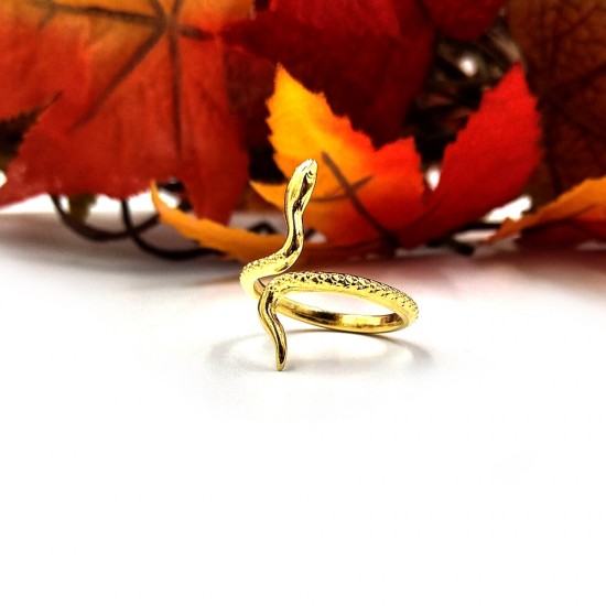 SNAKE RING GOLD PLATED
