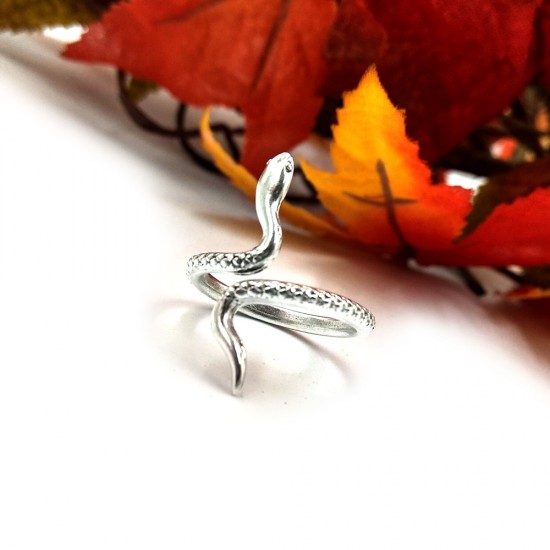 SNAKE RING SILVER PLATED
