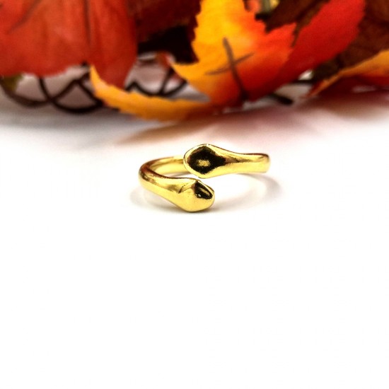 RING WITH SNAKE WRAP GOLD PLATED