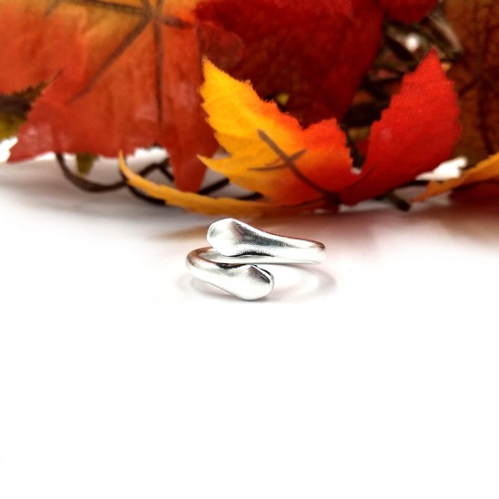 RING WITH SNAKE WRAP SILVER PLATED