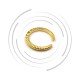 RING WITH WAVY PATTERN GOLD PLATED