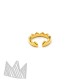 CROWN SHAPED RING GOLD PLATED