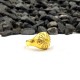 RING WITH SEA URCHIN GOLD PLATED