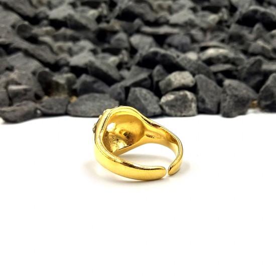 RING WITH SEA URCHIN GOLD PLATED