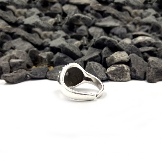 RING WITH SEA URCHIN SILVER PLATED