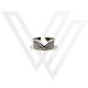 RING IN "V" SHAPE SILVER PLATED