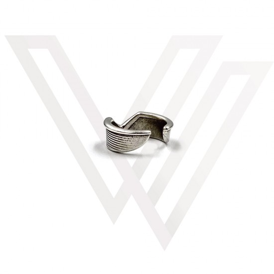 RING IN "V" SHAPE SILVER PLATED
