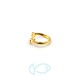 DOUBLE FISH WIRE RING GOLD PLATED