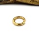 RING ROUND CYLINDRICAL GOLD PLATED