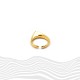 RING WITH WAVE DESIGN GOLD PLATED