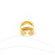 RING WITH TWO BOLD LINES GOLD PLATED