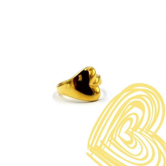 CHEVALIER RING HEART GOLD PLATED
