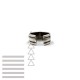 RING WITH PARALLEL LINES SILVER PLATED