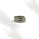 ETHNIC RING WITH INLAID SURFACE SILVER PLATED