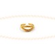 RING WITH TWO TWISTED ROPES GOLD PLATED