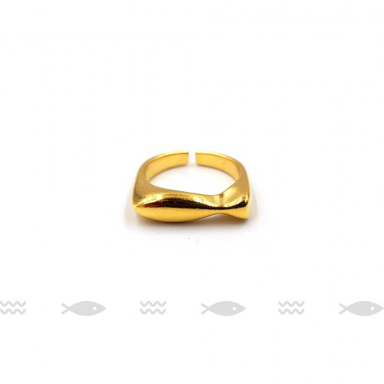 FISH WIRE RING GOLD PLATED