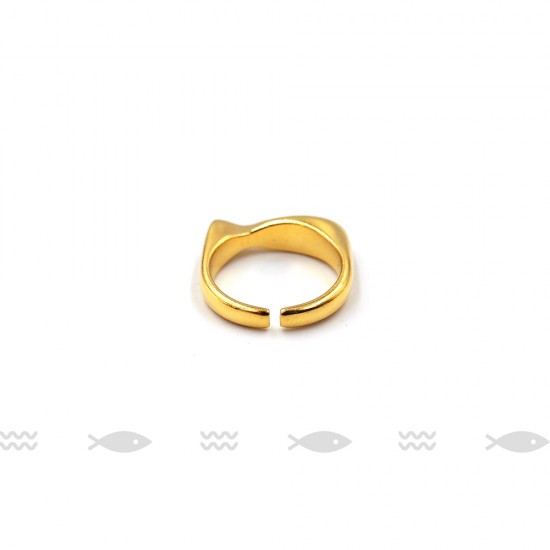 FISH WIRE RING GOLD PLATED
