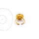 ETHNIC ROUND RING WITH DOTS GOLD PLATED